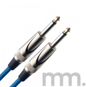 Musicmaker MM-SGC6DL CBL 6m / 20 ft Instrument Cable - Straight/Straight, Blue